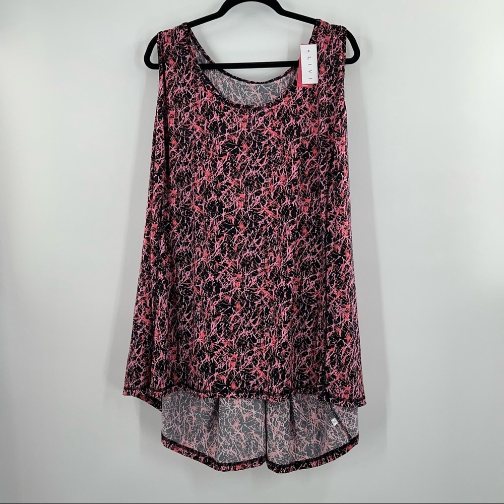Livi Active Lane Bryant Drape Back Active Tank Top - Picture 1 of 4